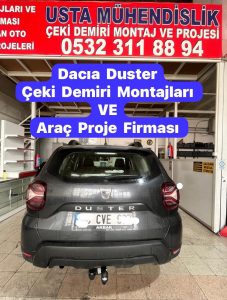 Dacia duster çeki demiri montajı ve araç projesi ankara ostimde.çeki demiri ankara