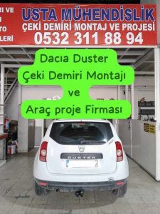 Dacia duster çeki demiri montajı ve araç projesi ankara ostimde.çeki demiri ankara USTA MÜHENDİSLİK 05323118894