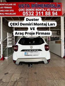 Dacia duster çeki demiri montajı ve araç projesi ankara ostimde.çeki demiri ankara USTA MÜHENDİSLİK 05323118894