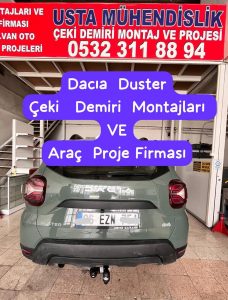 Dacia duster çeki demiri montajı ve araç projesi ankara ostimde.çeki demiri ankara USTA MÜHENDİSLİK 05323118894