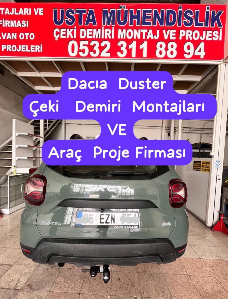 Dacia duster çeki demiri montajı ve araç projesi ankara ostimde.çeki demiri ankara USTA MÜHENDİSLİK 05323118894
