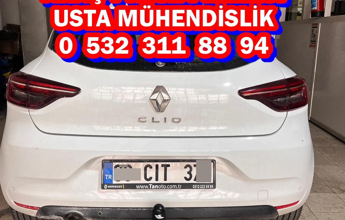 Renault Clıo Çeki Demiri Takma montajı ve araç proje firması Ankara usta mühendislik 05323118894